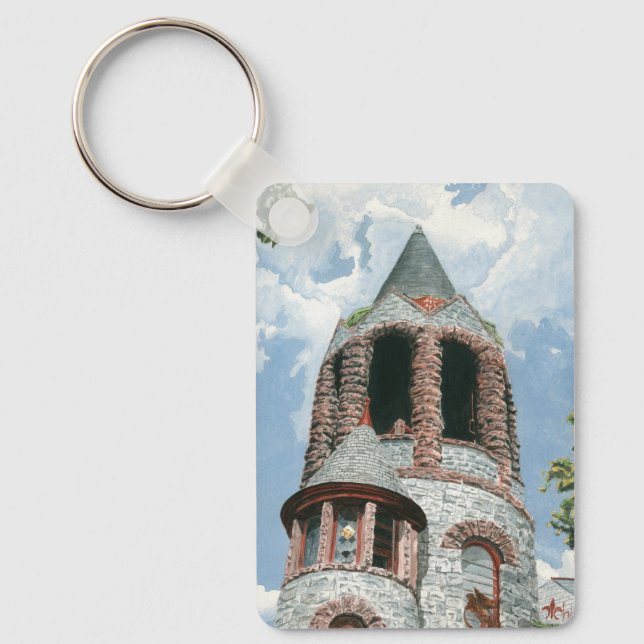 Stone Church Tower Key Ring (Front)