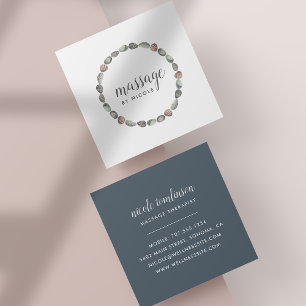 Stone Circle Massage or Wellness Square Business Card