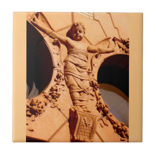 Stone Citizens - granite baby in swaddling clothes Ceramic Tile