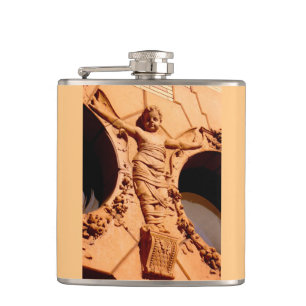 Stone Citizens - granite baby in swaddling clothes Hip Flask