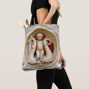 Stone Citizens putto and dolphins print Tote Bag
