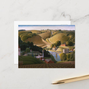 Stone City by Grant Wood Holiday Postcard