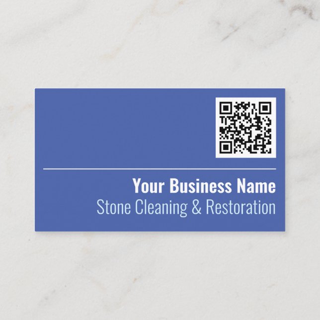 Stone Cleaning & Restoration QR Code Business Card (Back)