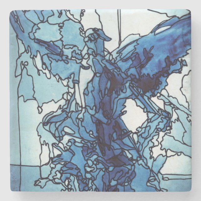 Stone Coaster Blue Angel (Front)