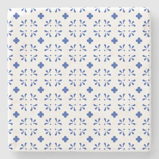Stone Coaster Blue White Delft Chinoiserie Chic  (Front)