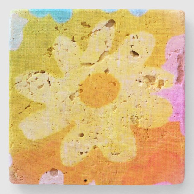 Stone Coaster flower style design (Front)