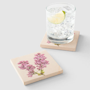 Stone Coaster - Lilac Blossoms