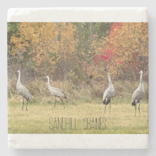 Stone Coaster - Sandhill Cranes