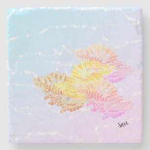 Stone Coaster : Sea Shell within The Seashore