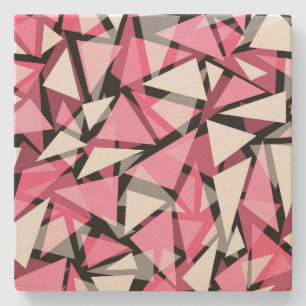 Stone Coaster Seamless geometric triangles shapes