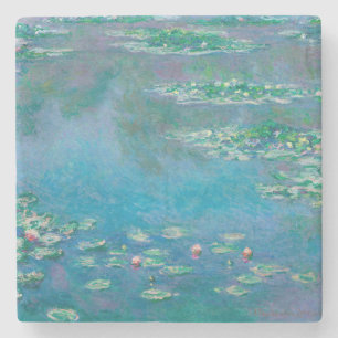 STONE COASTER WITH "WATERLILIES" BY MONET