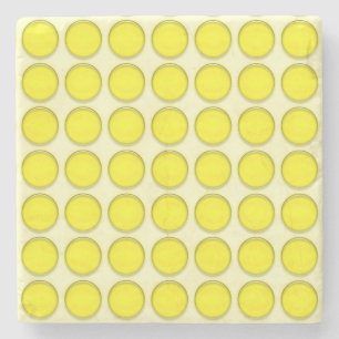 Stone Coaster - Yellow Dots