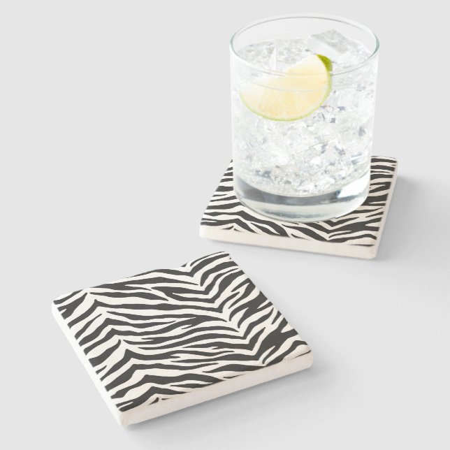 Stone Coaster-Zebra Print Stone Coaster (Side)