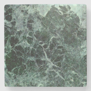 Stone coasters with green marble photo