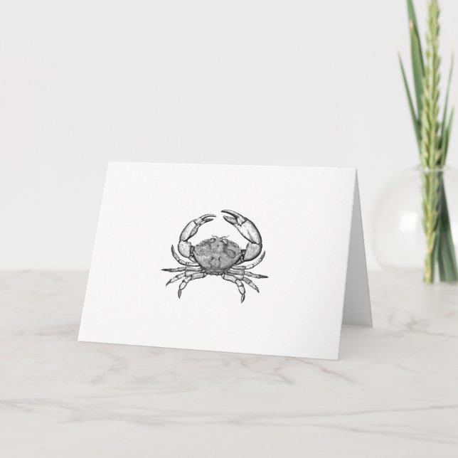 Stone Crab Logo (line art) Card (Front)