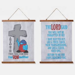 Stone Cross Cuz You Matter Isaiah 44:22  Hanging Tapestry