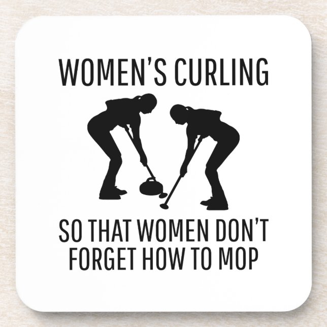 Stone Curling Winter Ice Sport Curler Coaster (Front)