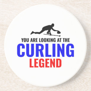 Stone Curling Winter Ice Sport Curler Funny Coaster