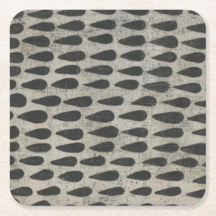 Stone - Drops Square Paper Coaster