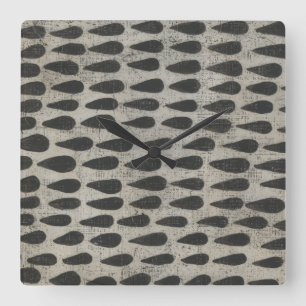 Stone - Drops Square Wall Clock