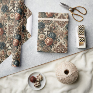 Stone Faces & Tired Nights – Gothic Baroque Wrapping Paper