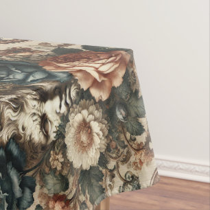 Stone Faces & Tired Nights – Gothic Large Pattern Tablecloth