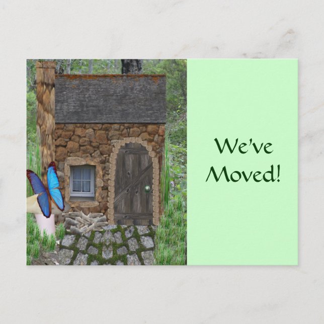Stone Fairy Cottage Announcement Postcard (Front)