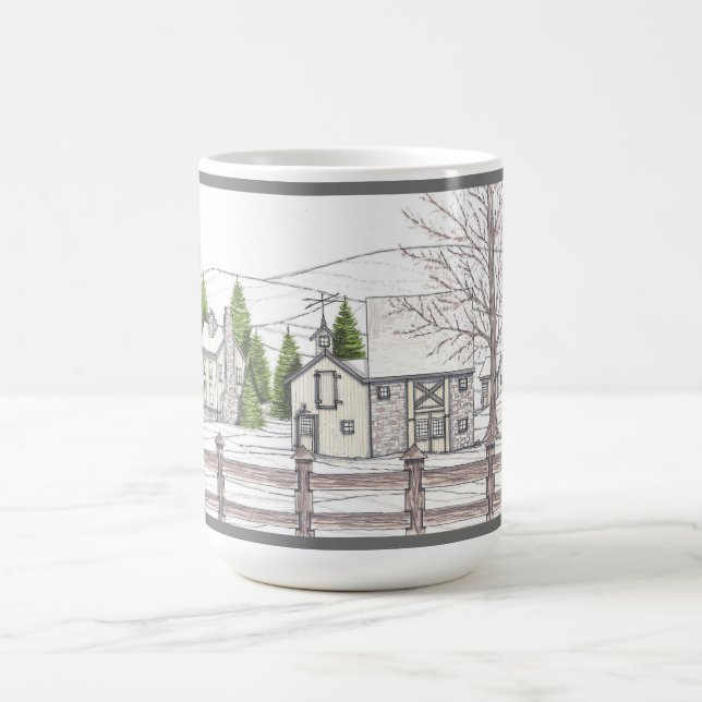 Stone Farm Winter Grey 15oz Coffee Mug (Center)