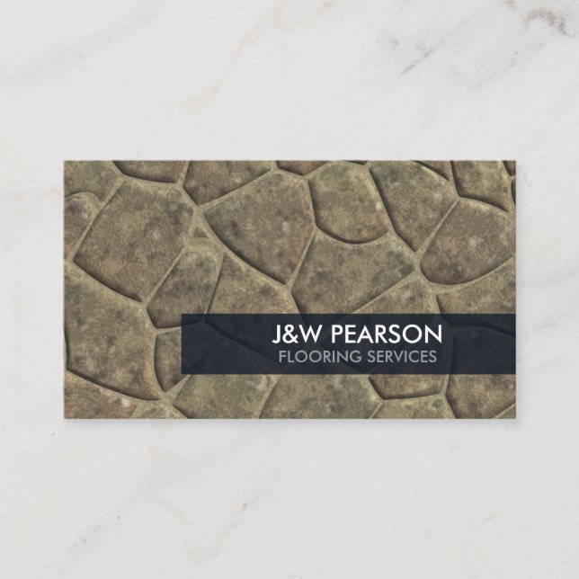 Stone Flooring Construction Business Card (Front)
