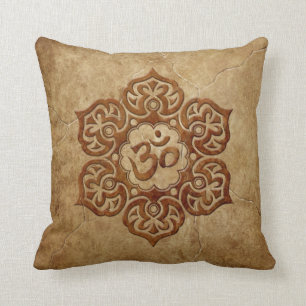 Stone Floral Aum Design Cushion