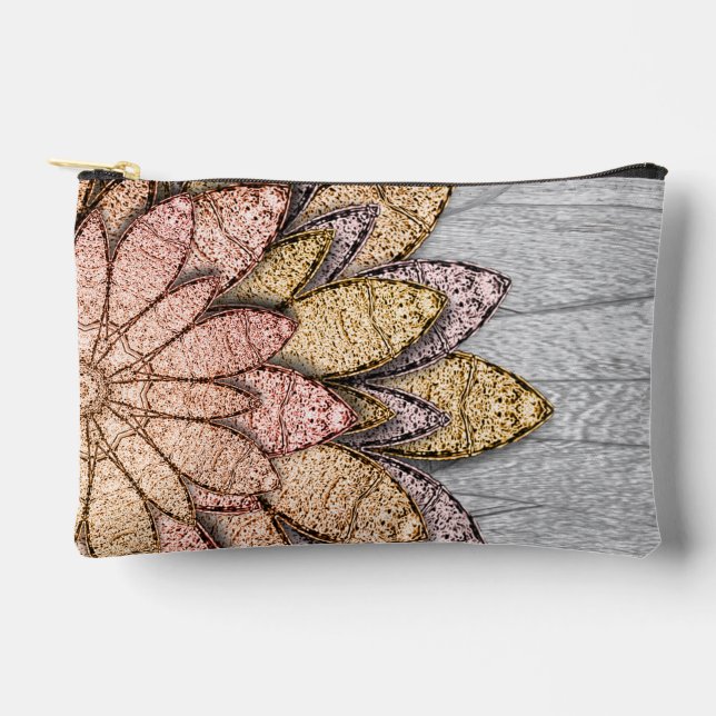 Stone Flowers Accessory Pouch (Front)
