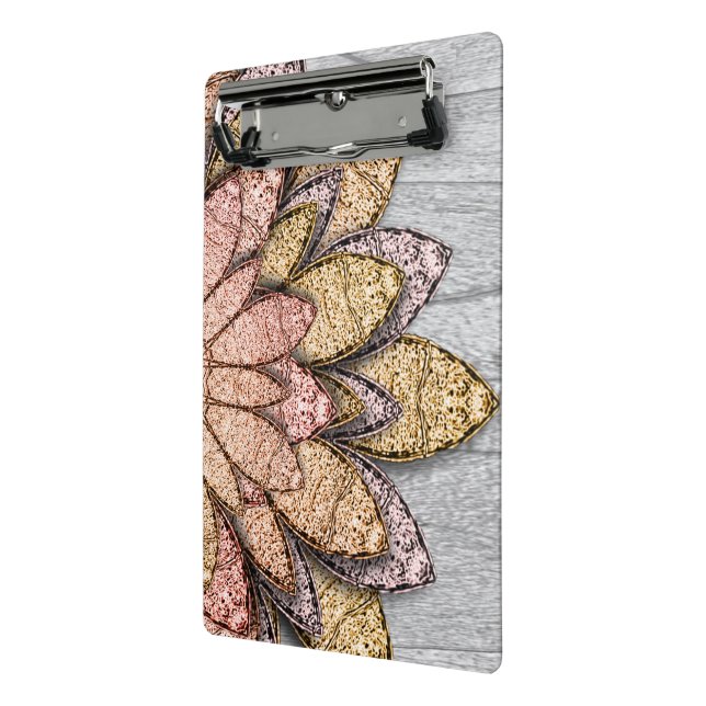 Stone Flowers Mini Clipboard (Angled2)