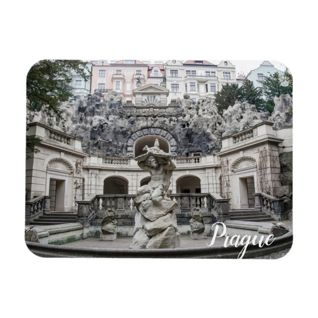 Stone fountain in Prague Flexible Photo Magnet (Horizontal)