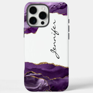 Stone Geode Agate Purple iPhone 16 Pro Max Case
