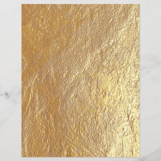 Stone Gold & Silver 2 Sided Scrapbook Paper (Front)