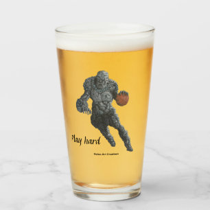 Stone Golem Playing Basketball Fantasy Glass Cup