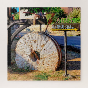 Stone grinding wheel jigsaw puzzle