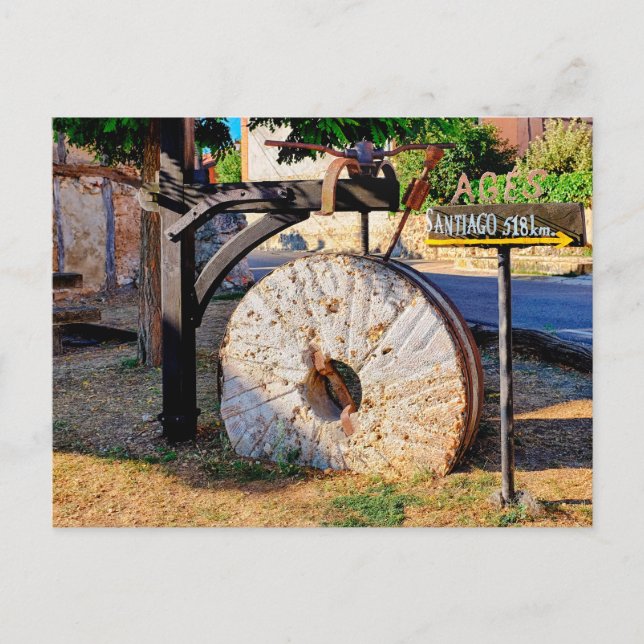 Stone grinding wheel  postcard (Front)