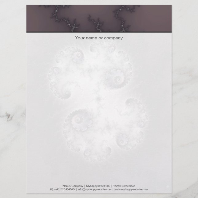Stone Guardian - Fractal Art Letterhead Design (Front)