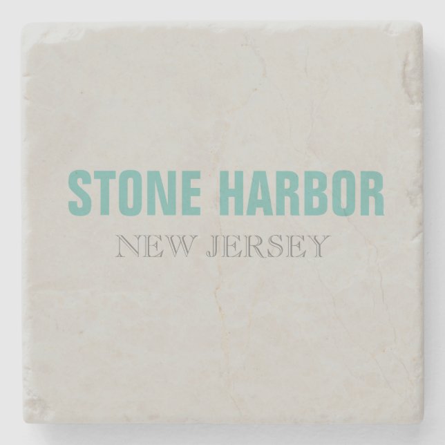 Stone Harbour New Jersey Beach Style Coaster (Front)
