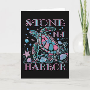 Stone Harbour Nj Turtle Lover Colourful Beach Souv Card