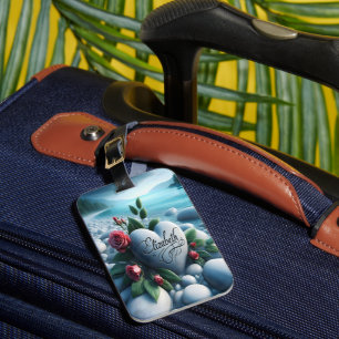 Stone Heart by the Lake Luggage Tag