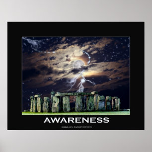 STONE HENGE Awareness Motivational Art Poster