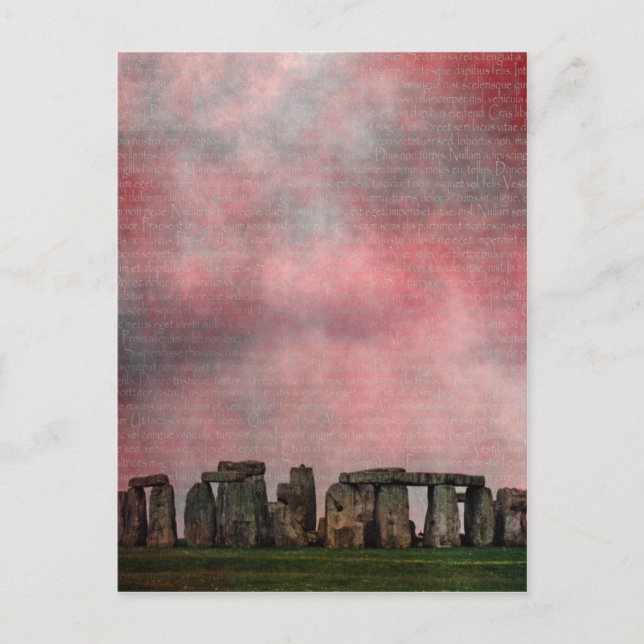 Stone Henge Textural Postcard (Front)