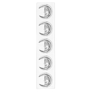 Stone Hilal Crescent Moon Black Short Table Runner