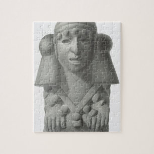 Stone idol of the Rain God Cocijo, plate from 'Anc Jigsaw Puzzle