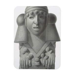 Stone idol of the Rain God Cocijo, plate from 'Anc Magnet