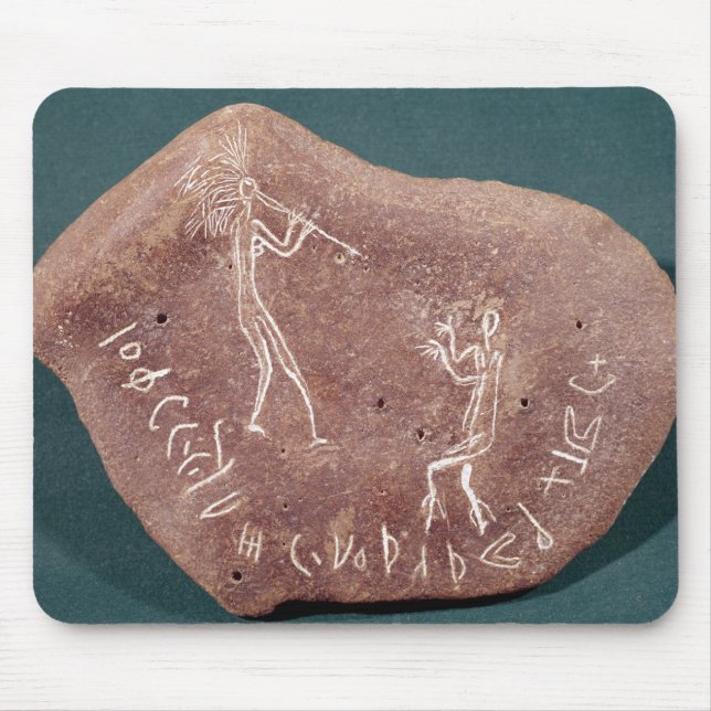 Stone inscribed with a dancer mouse pad (Front)