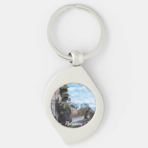 Stone knight statues near palace in Potsdam Key Ring