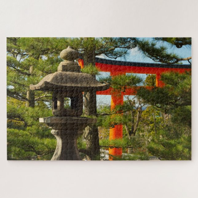 Stone Lantern and Torii Gate Jigsaw Puzzle (Horizontal)